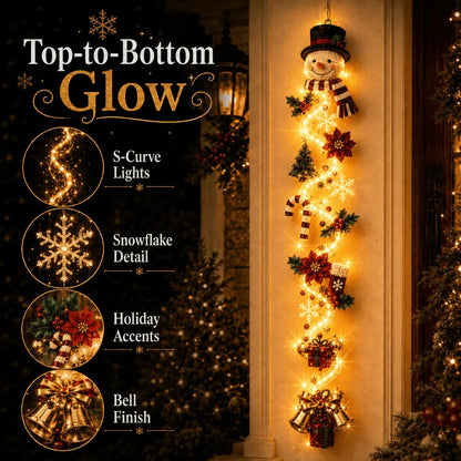 ⏳ Last Day 49% OFF – 🎄Glowing Christmas Door Hanger | 6 Festive Lighted Designs with Warm Glow, Dimensional Details & Space-Saving Vertical Décor ✨