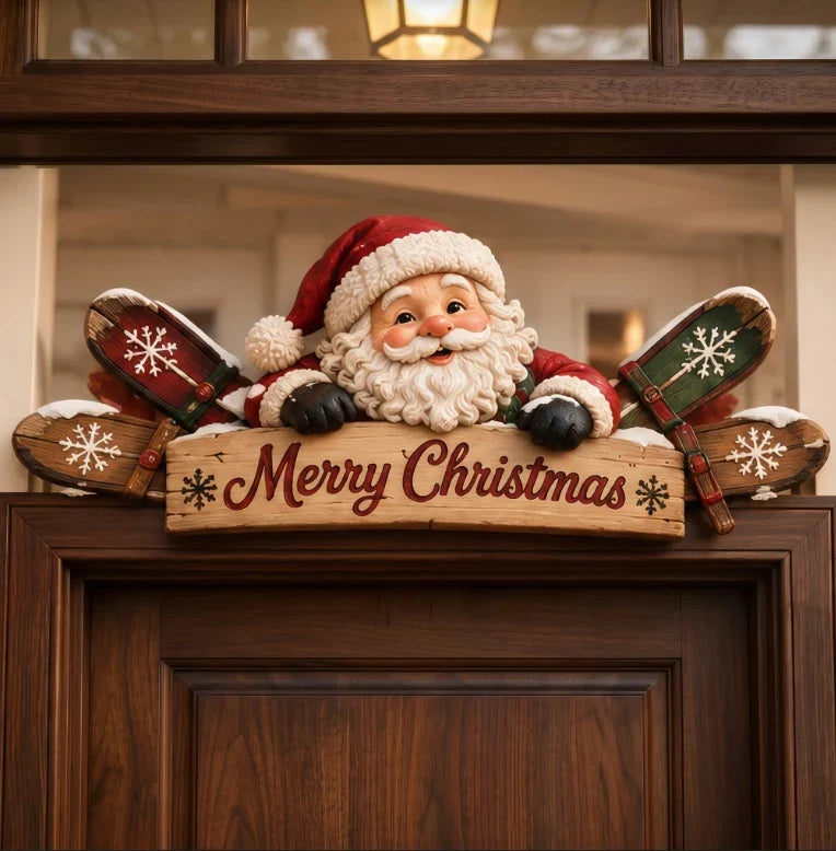 6 Styles Door Topper Collection ❄️🎿 | Rustic Winter Mountain Cabin Door Frame Decor, Christmas Above-Door Wall Sign, Seasonal Porch Home Ornament