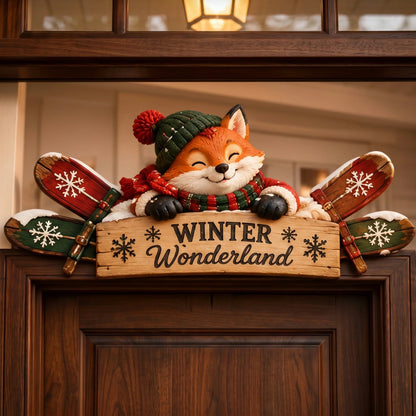 6 Styles Door Topper Collection ❄️🎿 | Rustic Winter Mountain Cabin Door Frame Decor, Christmas Above-Door Wall Sign, Seasonal Porch Home Ornament