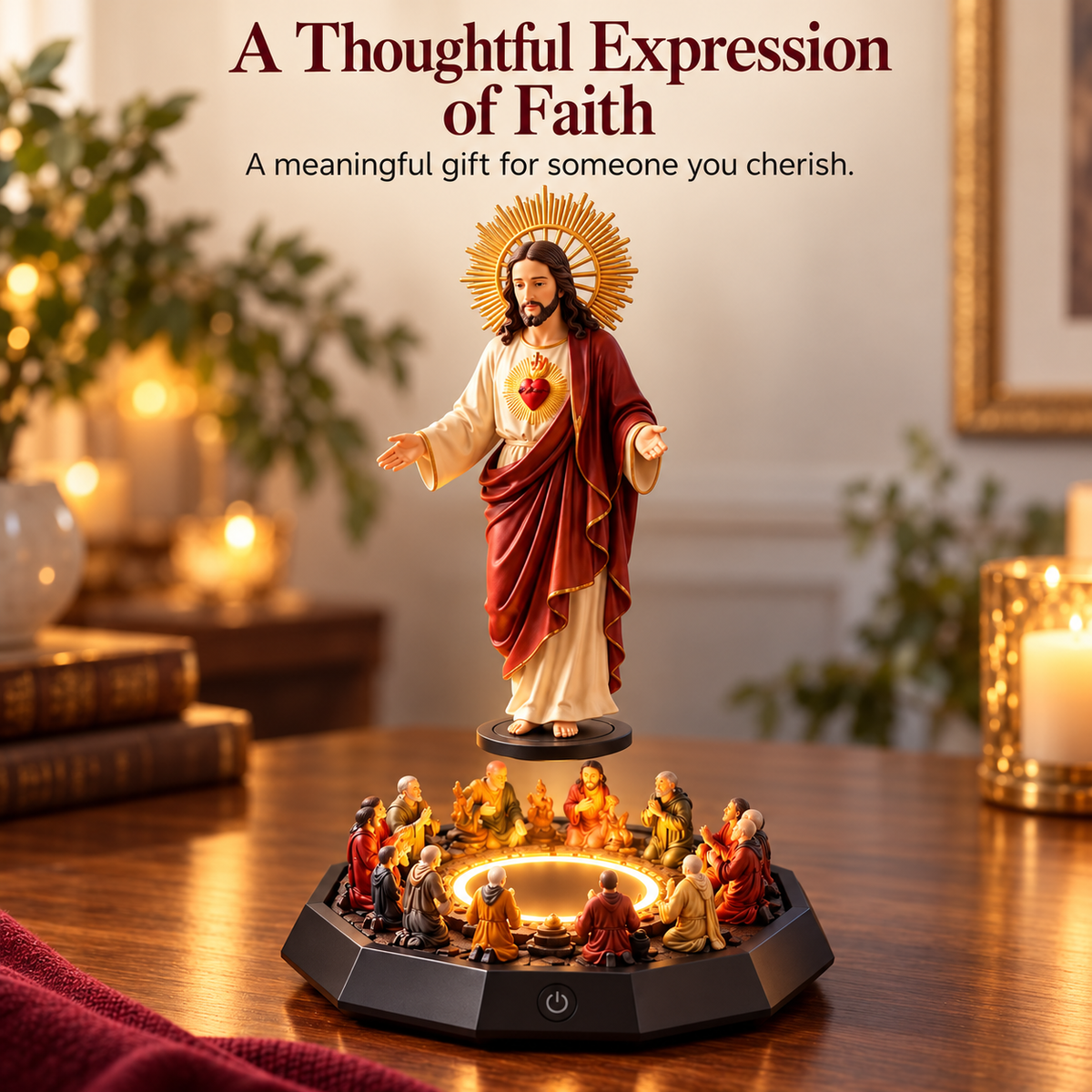 🔥last Day 49% Off🔥- Floating Christ With Led Lighting – A Symbol Of Faith That Enchants