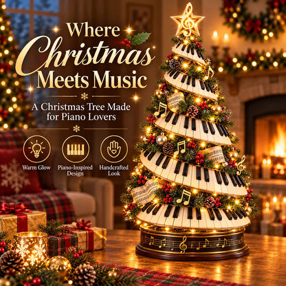 🎄 Christmas Hot Sale - 🎹✨Where Music Meets Christmas Magic – Glowing Piano Tree