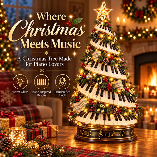 🎄 Christmas Hot Sale - 🎹✨Where Music Meets Christmas Magic – Glowing Piano Tree