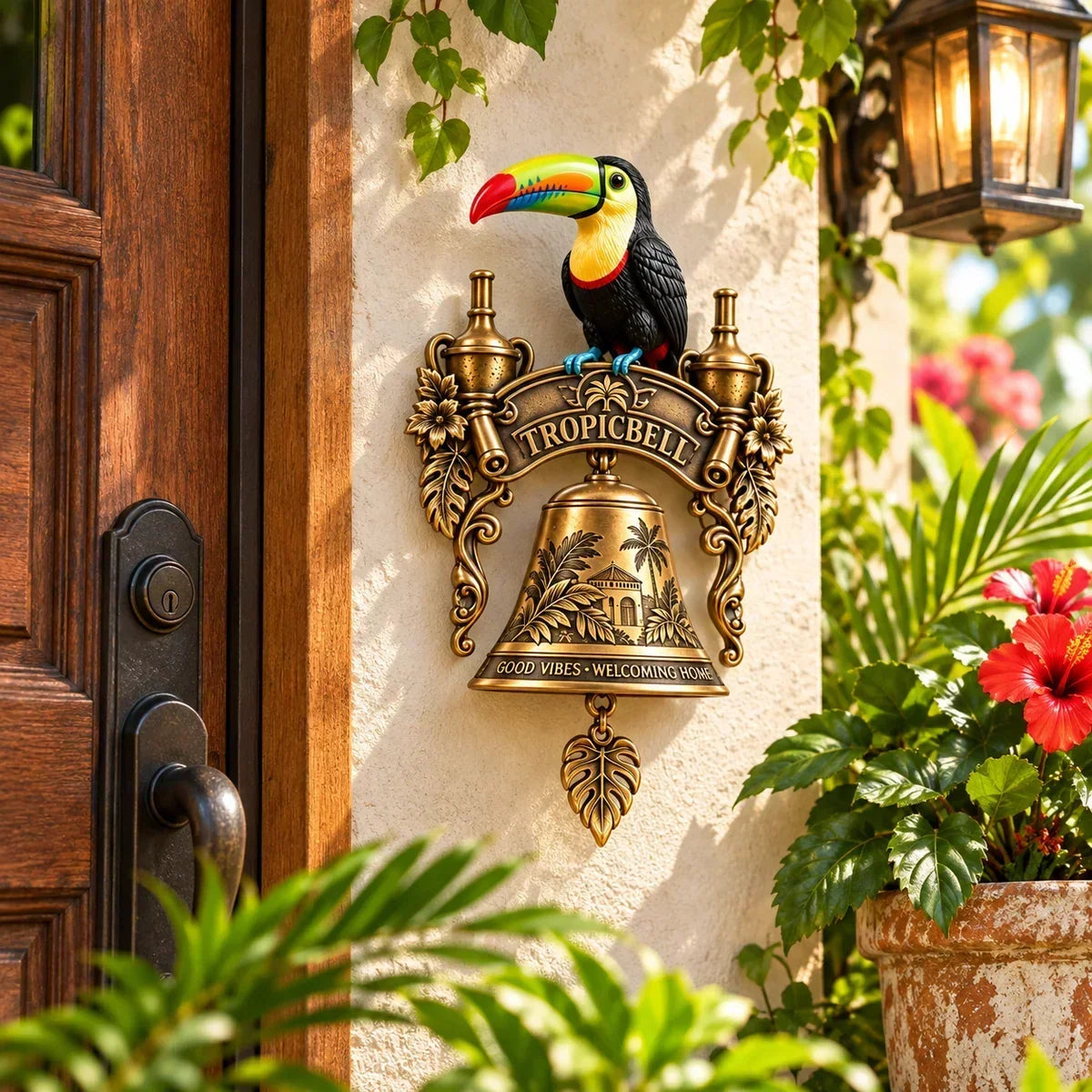 TROPICBELL™ Vintage Toucan Brass Doorbell