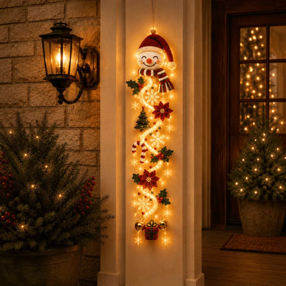 ⏳ Last Day 49% OFF – 🎄Glowing Christmas Door Hanger | 6 Festive Lighted Designs with Warm Glow, Dimensional Details & Space-Saving Vertical Décor ✨