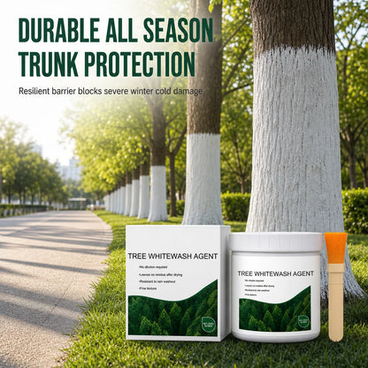 Tree Trunk Whitewash Protective Set 300g with Brush for Frost and Insect Protection on Roadside Trees🍀