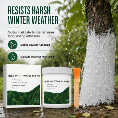 Tree Trunk Whitewash Protective Set 300g with Brush for Frost and Insect Protection on Roadside Trees🍀