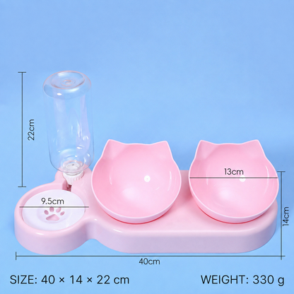 🥳2026 HOT SALE🥳💞50K+ SOLD!50% OFF🔥2-in-1 Ergonomic Elevated Tilted Pet Bowl