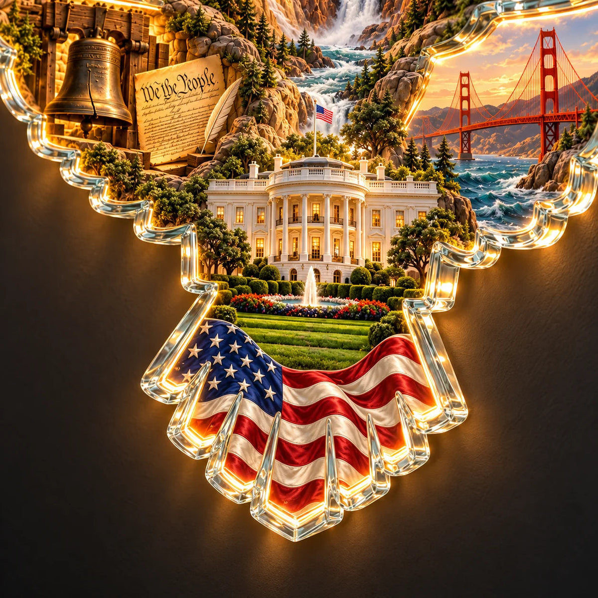 🦅🇺🇸 American Heritage™ Lighted Eagle Wall Art 🌟🌟