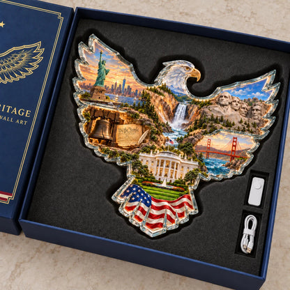 🦅🇺🇸 American Heritage™ Lighted Eagle Wall Art 🌟🌟
