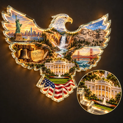 🦅🇺🇸 American Heritage™ Lighted Eagle Wall Art 🌟🌟