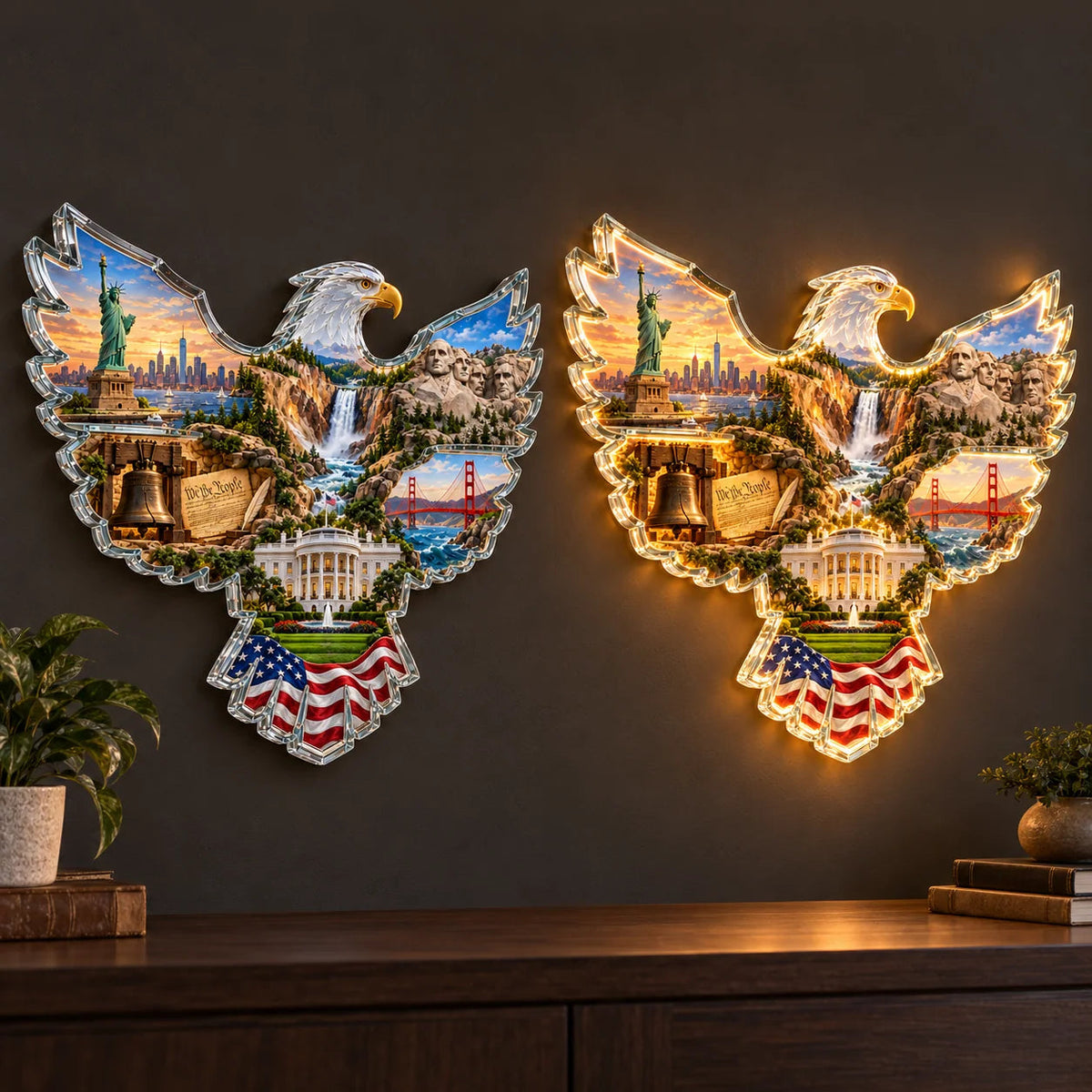 🦅🇺🇸 American Heritage™ Lighted Eagle Wall Art 🌟🌟