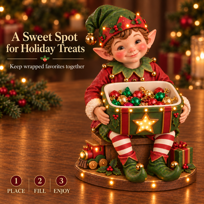🎄 Christmas Sale – 50% OFF ✨ Light-Up Christmas Candy Bowl – Charming Holiday Tabletop Decor & Gift 🎁