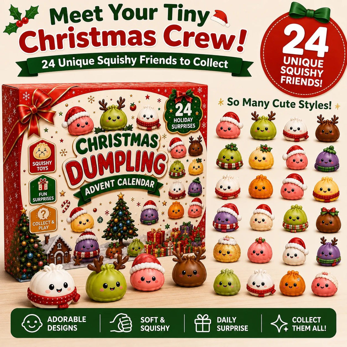 🎅 CHRISTMAS SPECIAL | 24 Days of Mini Squishies – Cute c