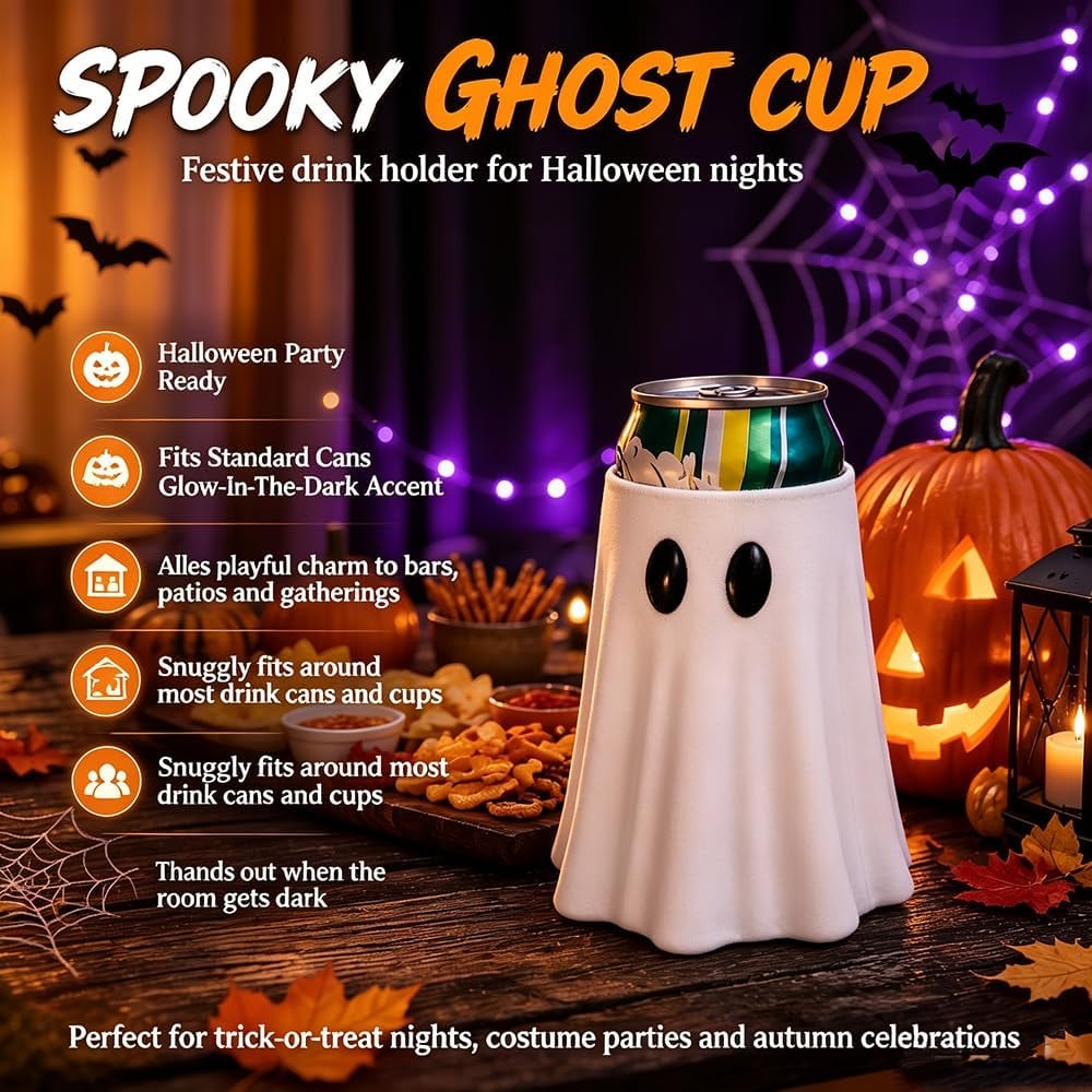 👻Halloween Ghost Witch Hat Tumbler Straw Cup
