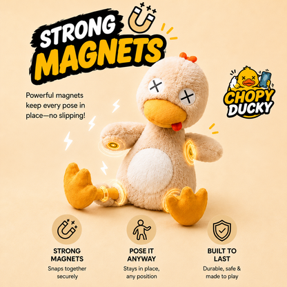🐥 Magnetic Mischief Duck – Funny Detachable Plush Gift