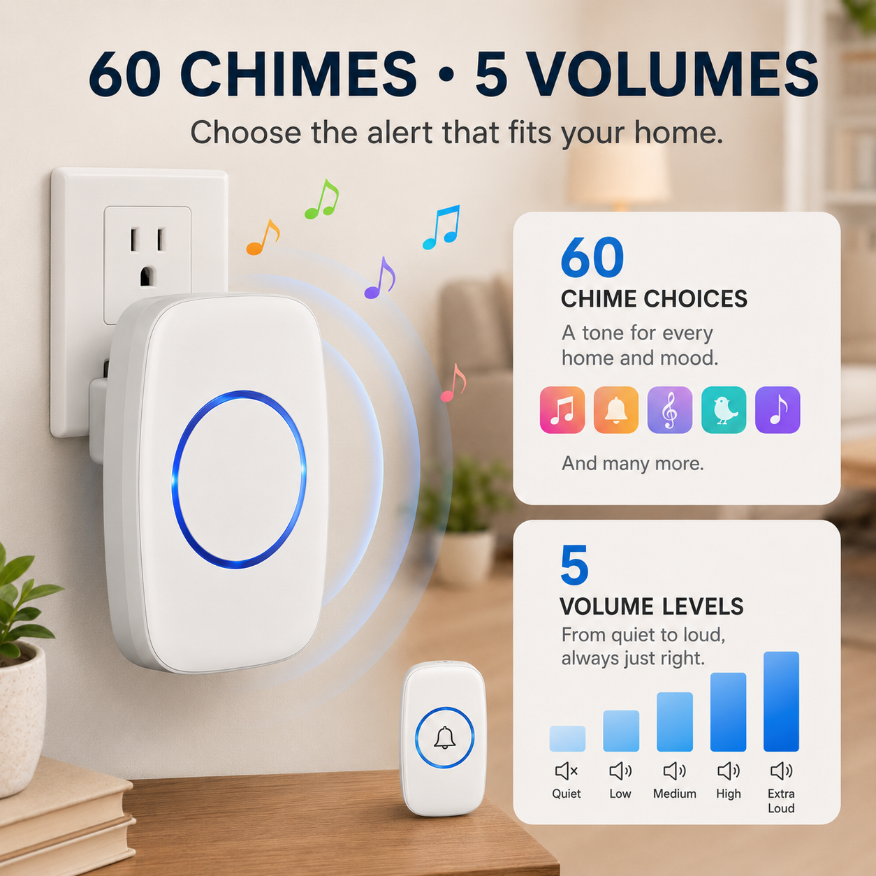 Wireless Family Call Doorbell One Press Brings Family Closer