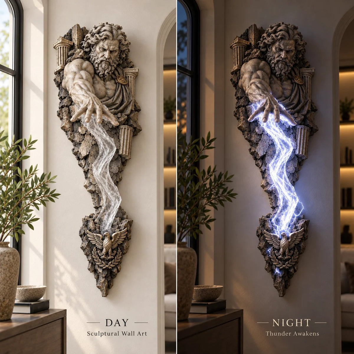 ⏰ Limited Stock 49% OFF — Mythological Gods Illuminated Wall Sculpture Collection™ ⚡