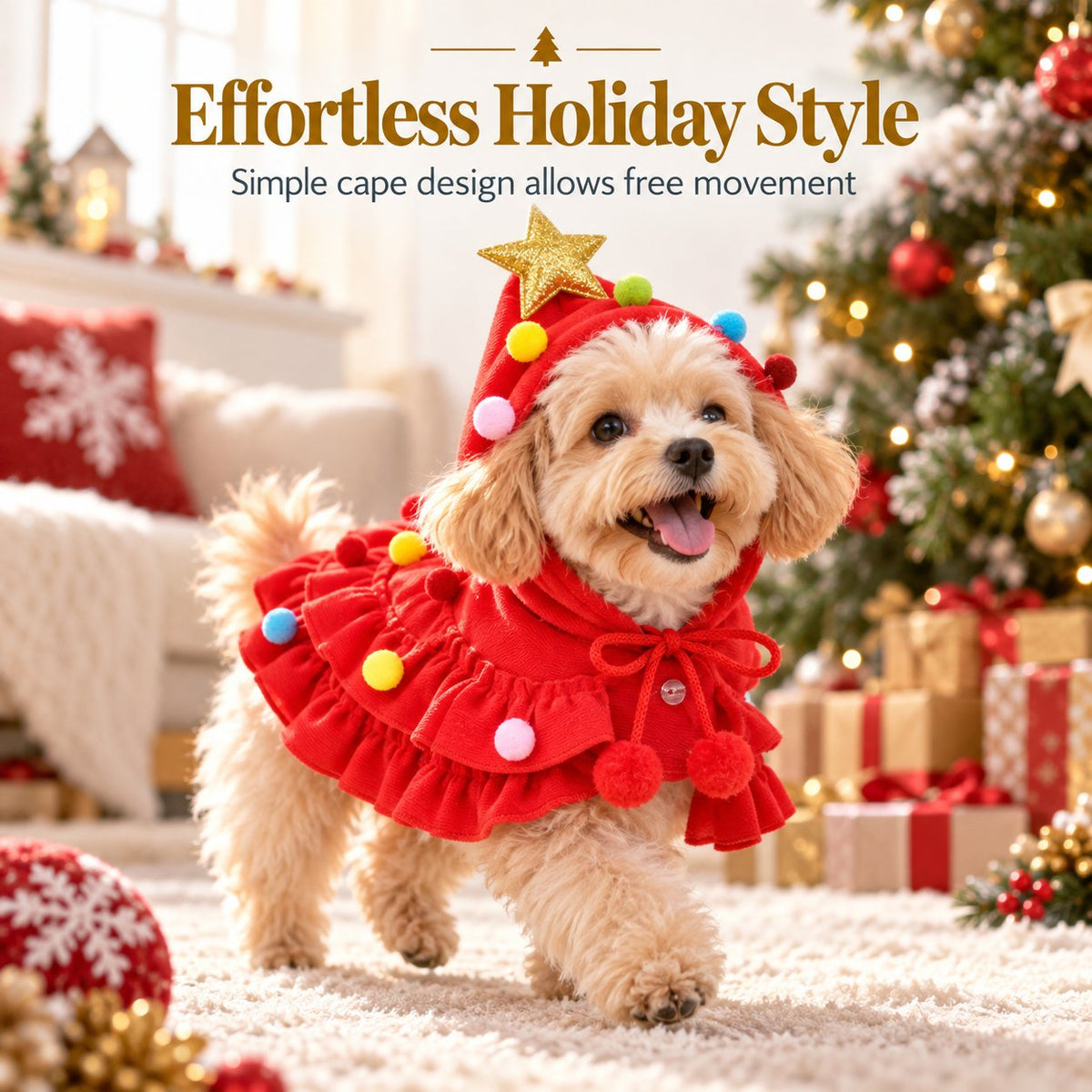 🎄 Christmas Hot Sale - 50% OFF🐶Christmas Tree Pet Cloak Costume for Dogs and Cats