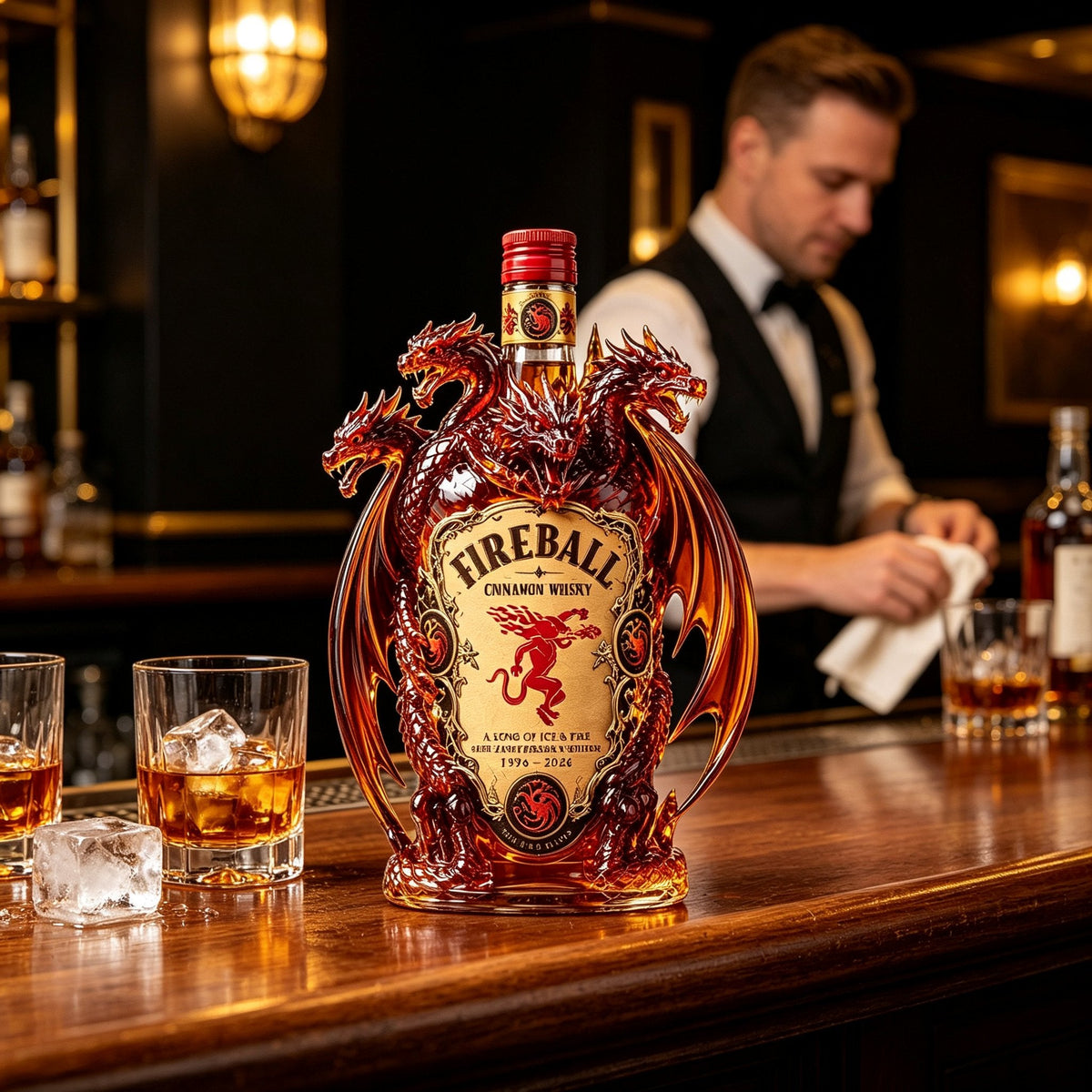 🐉 Legendary Dragon Collector Bottle™ – Sculpted Multi-Head Dragon Display for Home Bar & Gifting