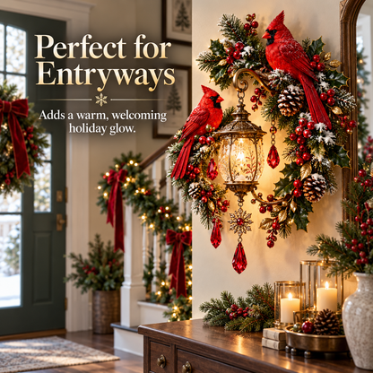 🎄 Christmas Hot Sale - 49% OFF🔥Cardinal Christmas Lantern Glow™ – Lighted Holiday Wall Decor