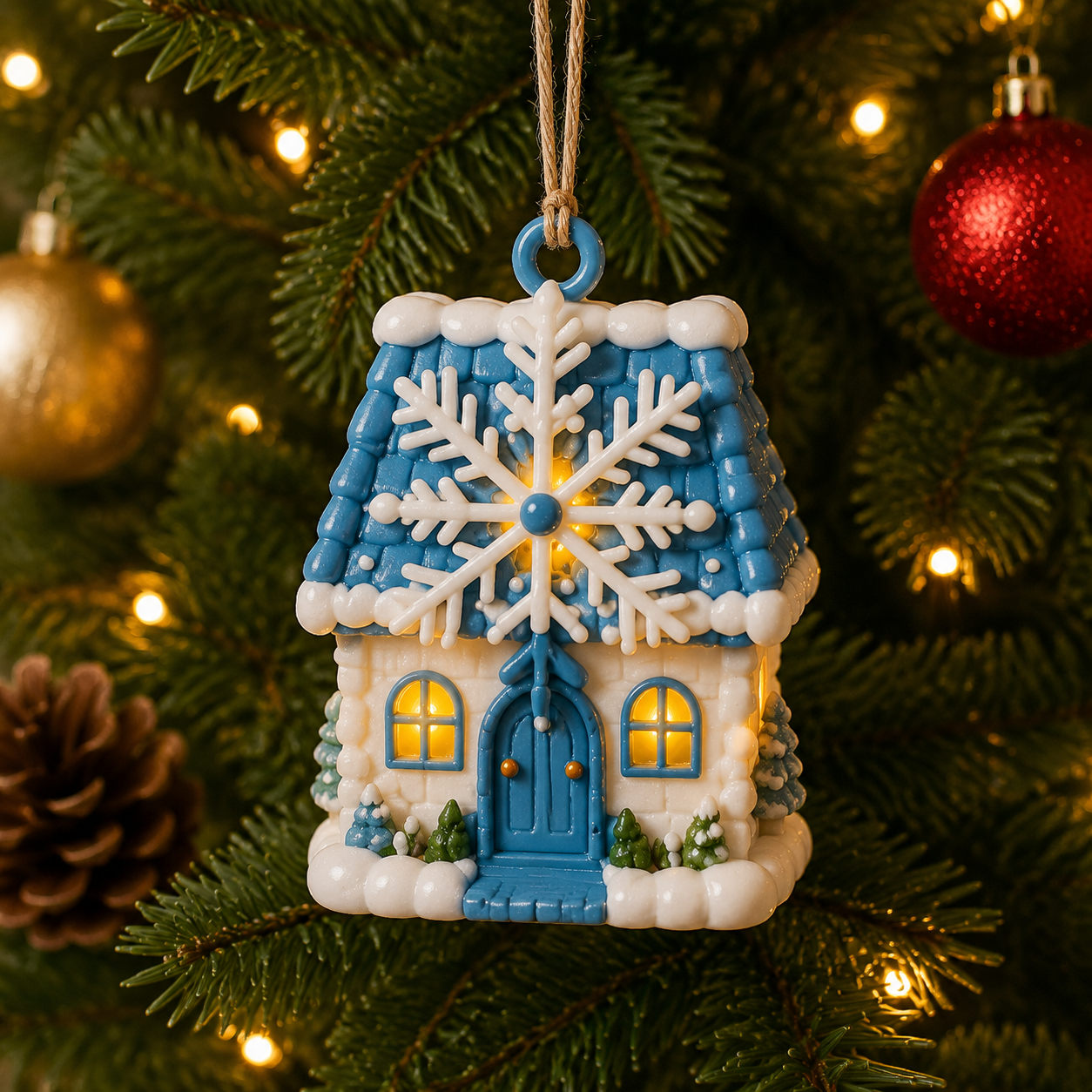 🔥Hot Sale - 50% OFF🔥🎄 Mini Christmas Village™ Light-Up Resin Ornament Collection