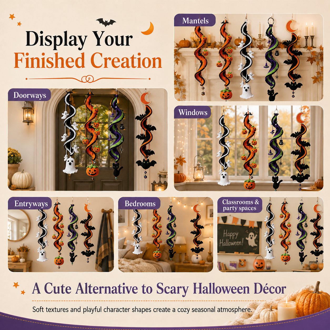 🔥Last Day 50% OFF - 🎃 Enchanted Halloween Crochet Spiral DIY Kit