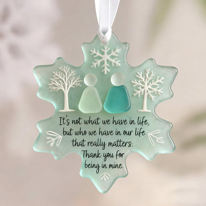 🌊Handmade Sea Glass Keepsake Ornament 🍁❄ A Meaningful Gift for Friendship, Family & Love