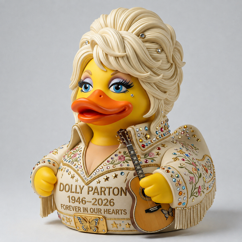 🎸 Dolly Parton Memorial Tribute Duck – Country Music Keepsake Collectible