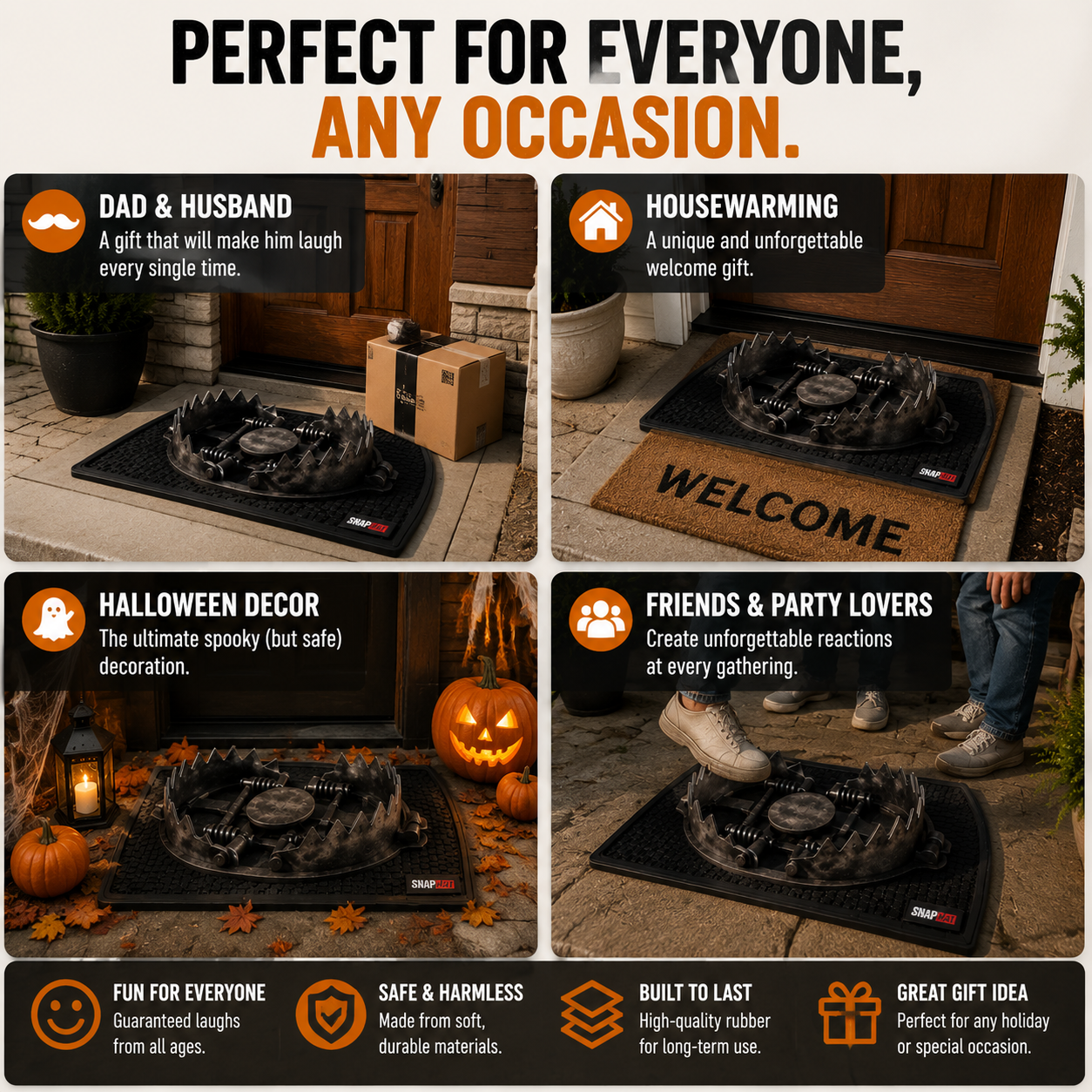 🔥 Limited Time Deal – 3D Bear Trap Reaction Doormat | Realistic Funny Prank Door Mat That Makes Everyone Look Twice