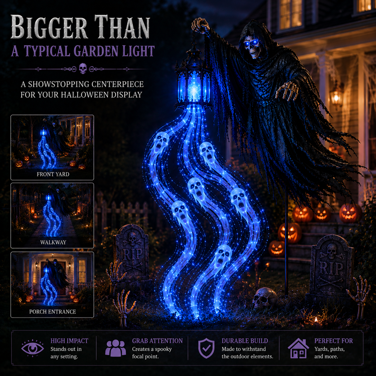 🔥 Today Only: 49% OFF 🔥Animated Halloween Soul Harvester Garden Light Collection💀