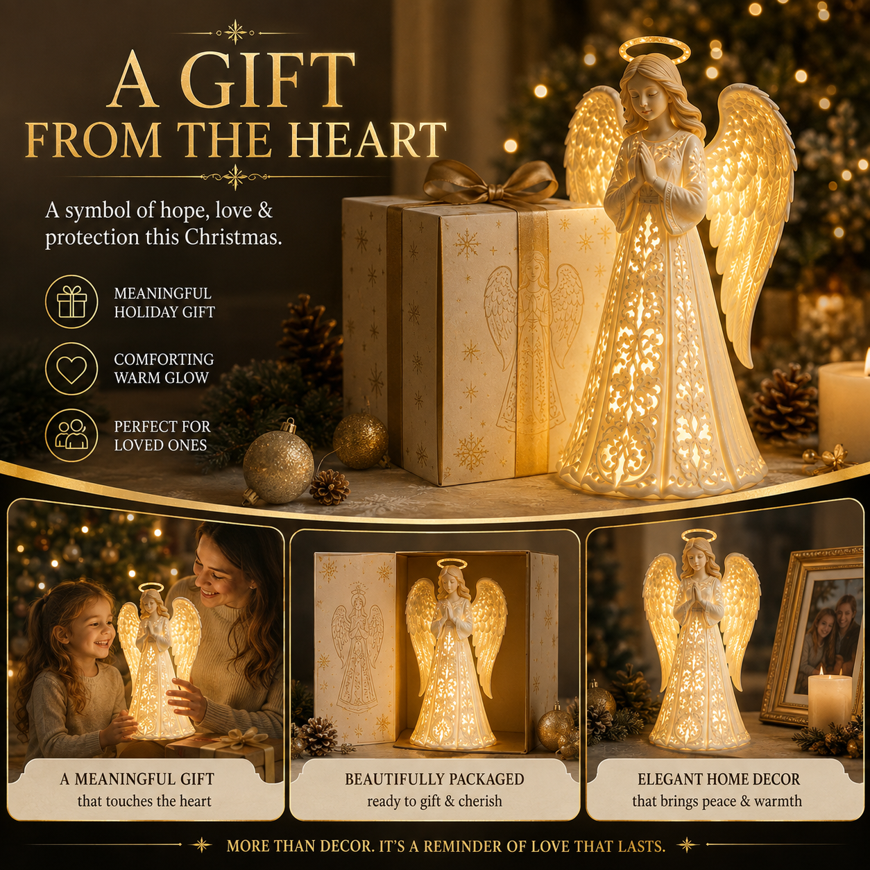 🔥Hot Sale - 50% OFF🔥🪽✨ Angel Christmas Guardian Light – A Symbol of Hope, Love & Protection