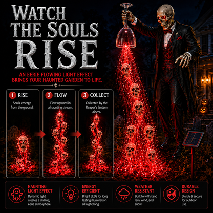 🔥Last day with huge discounts!💀Solar Reaper Soul Stream Halloween Garden Light