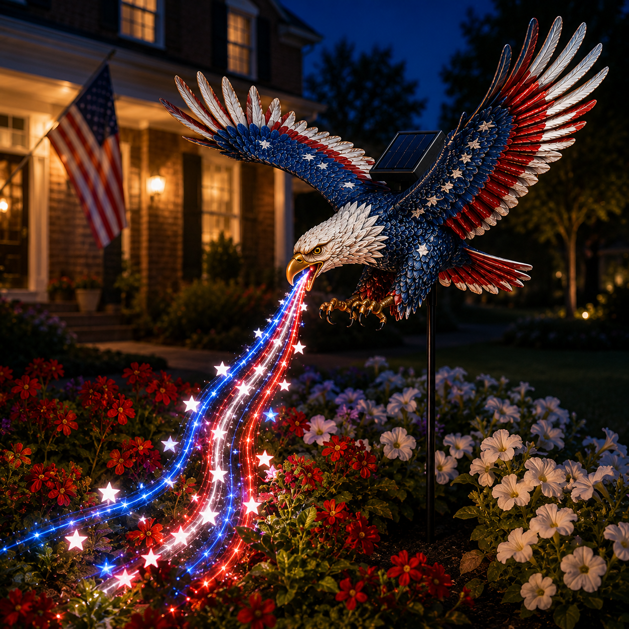 Freedom Eagle Solar Garden Light