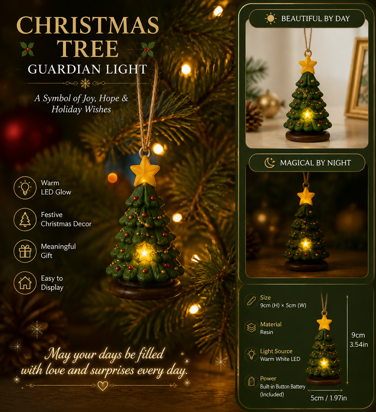 🔥Hot Sale - 50% OFF🔥🎄 Mini Christmas Village™ Light-Up Resin Ornament Collection
