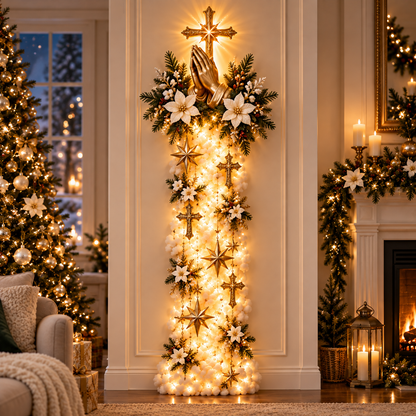 ✨ Christmas Blessing Trail Wall Light Collection – 6 Glowing Faith, Family & Freedom Designs
