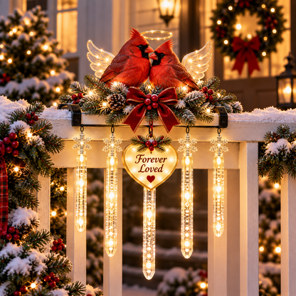 🎄 Christmas Sale – 50% OFF ✨ Merry Porch Glow Collection – Lighted Animal & Cardinal Railing Decor