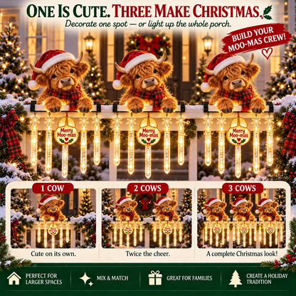 🎄 Christmas Sale – 50% OFF ✨ Merry Porch Glow Collection – Lighted Animal & Cardinal Railing Decor