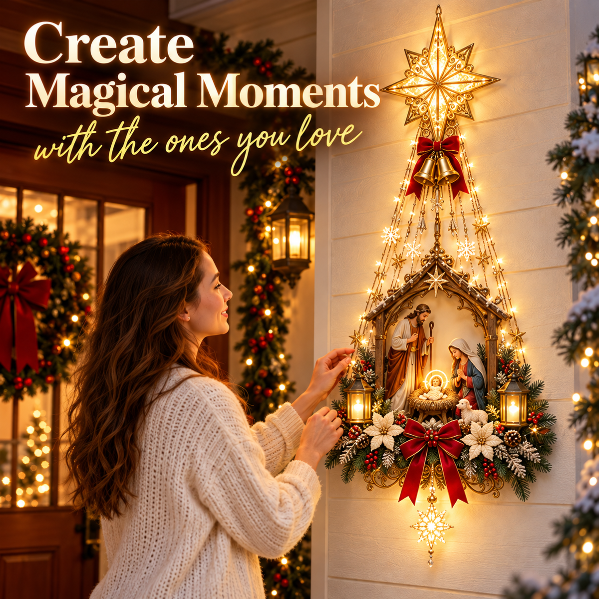 ✨ 49% OFF – Star of Bethlehem Nativity Wall Light – Bring the Heart of Christmas Home🎄