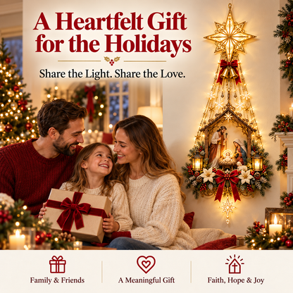 ✨ 49% OFF – Star of Bethlehem Nativity Wall Light – Bring the Heart of Christmas Home🎄