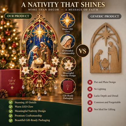 🎄 Christmas Hot Sale – 49% OFF ✨ Sacred Bethlehem Window Nativity Light™ – Bring the Holy Night Home