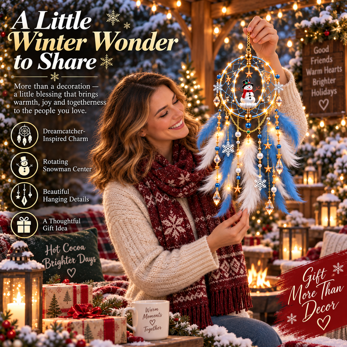 ✨️Christmas Dreamcatcher  Décor — A Small Token of Warmth, Protection & Holiday Blessings