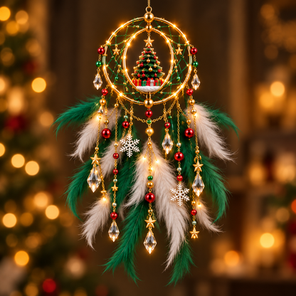 ✨️Christmas Dreamcatcher  Décor — A Small Token of Warmth, Protection & Holiday Blessings