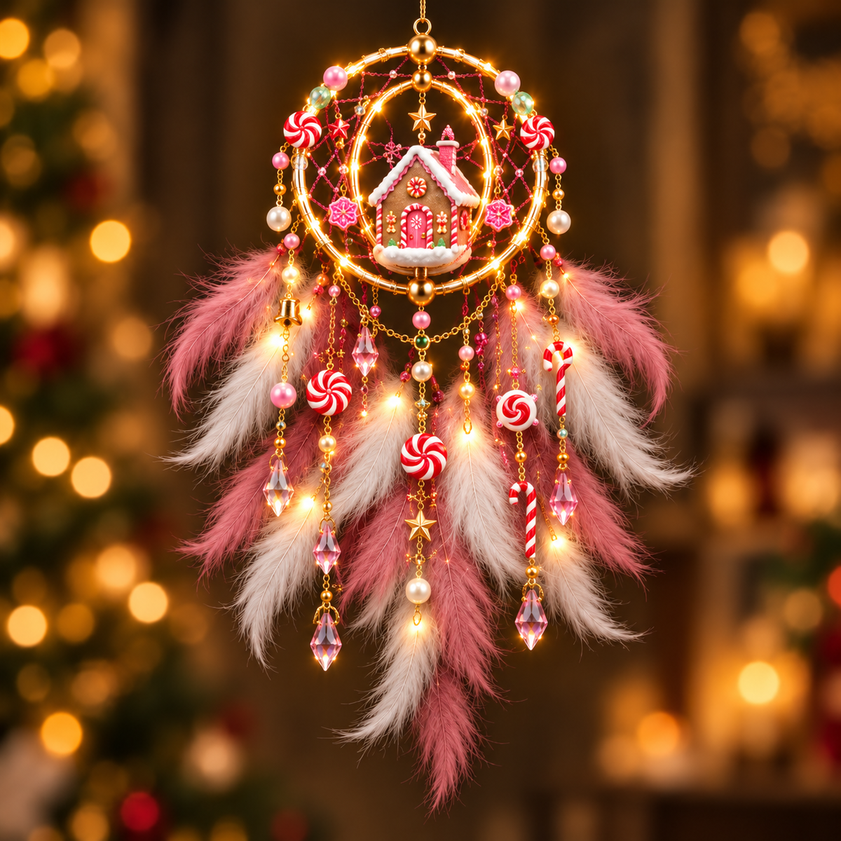 ✨️Christmas Dreamcatcher  Décor — A Small Token of Warmth, Protection & Holiday Blessings