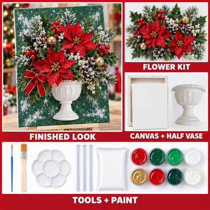 🎄 Christmas DIY Preserved Floral Canvas Kit™ – Create a Holiday Memory by Hand