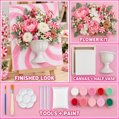 🎄 Christmas DIY Preserved Floral Canvas Kit™ – Create a Holiday Memory by Hand