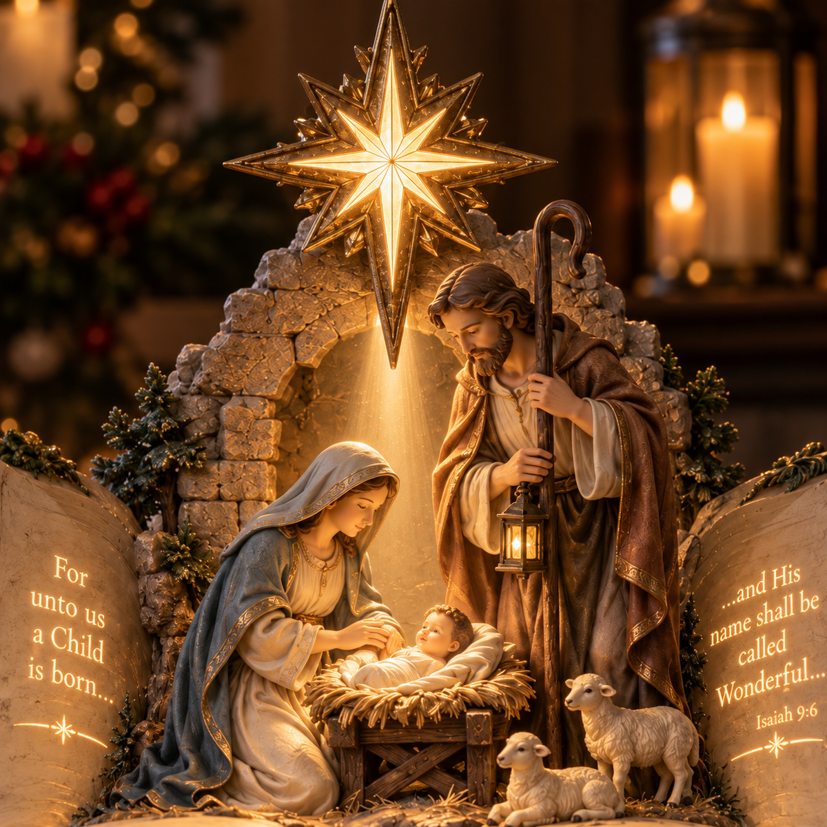 🎄 Christmas Hot Sale – 50% OFF ✨ Sacred Scripture Nativity Book Light™ – Open the Story of Christmas