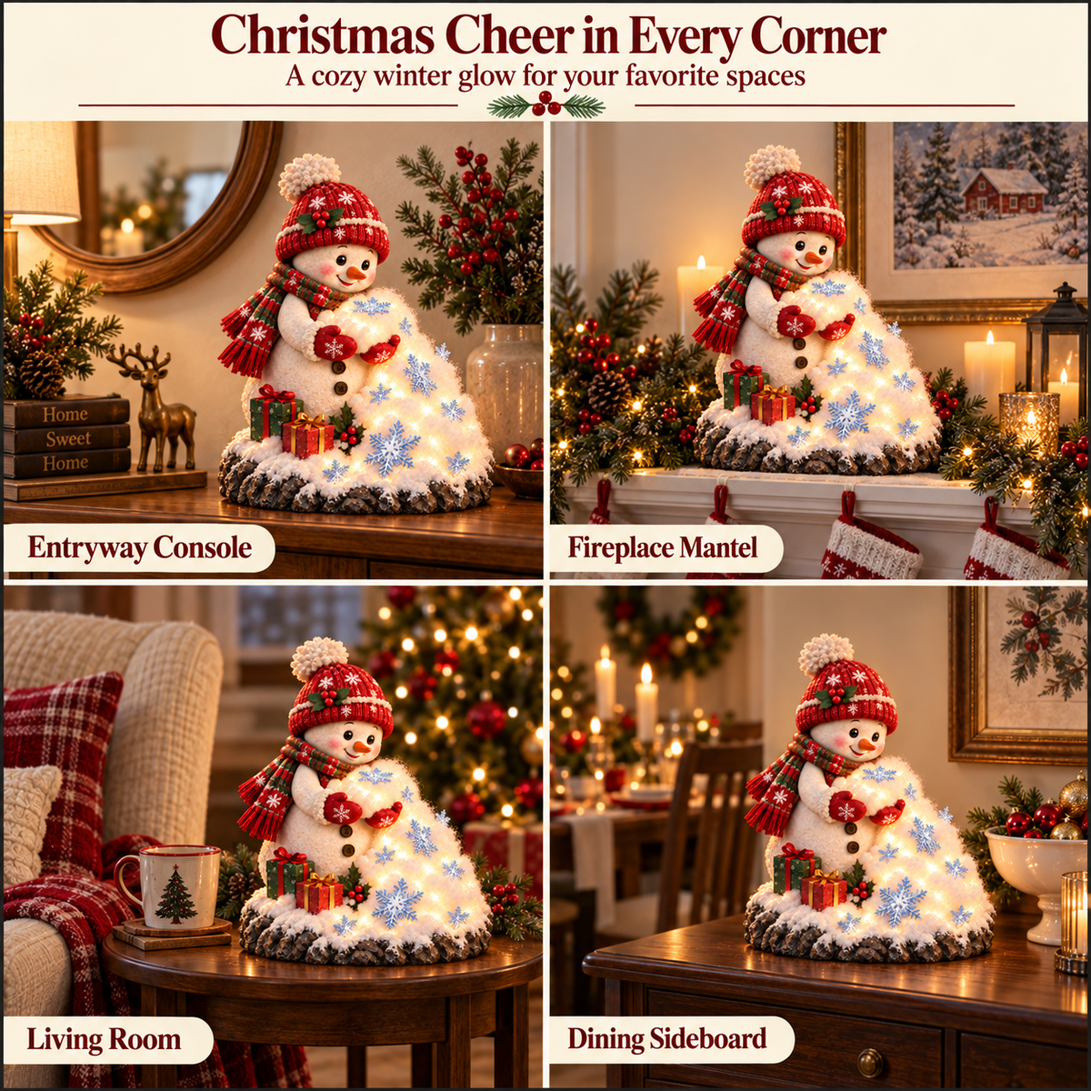 🎄 Christmas Hot Sale ☃️ Snowman Cloud Tabletop Light – Bring a Little Christmas Magic Home