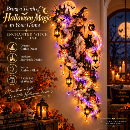 🎃 Halloween Hot Sale – 50% OFF ✨ Enchanted Witch Magic Trail Wall Light™ – Bring Halloween Magic Home