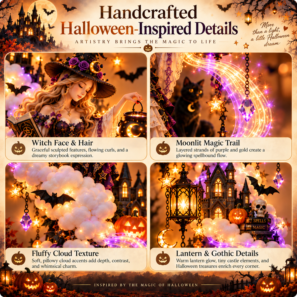 🎃 Halloween Hot Sale – 50% OFF ✨ Enchanted Witch Magic Trail Wall Light™ – Bring Halloween Magic Home