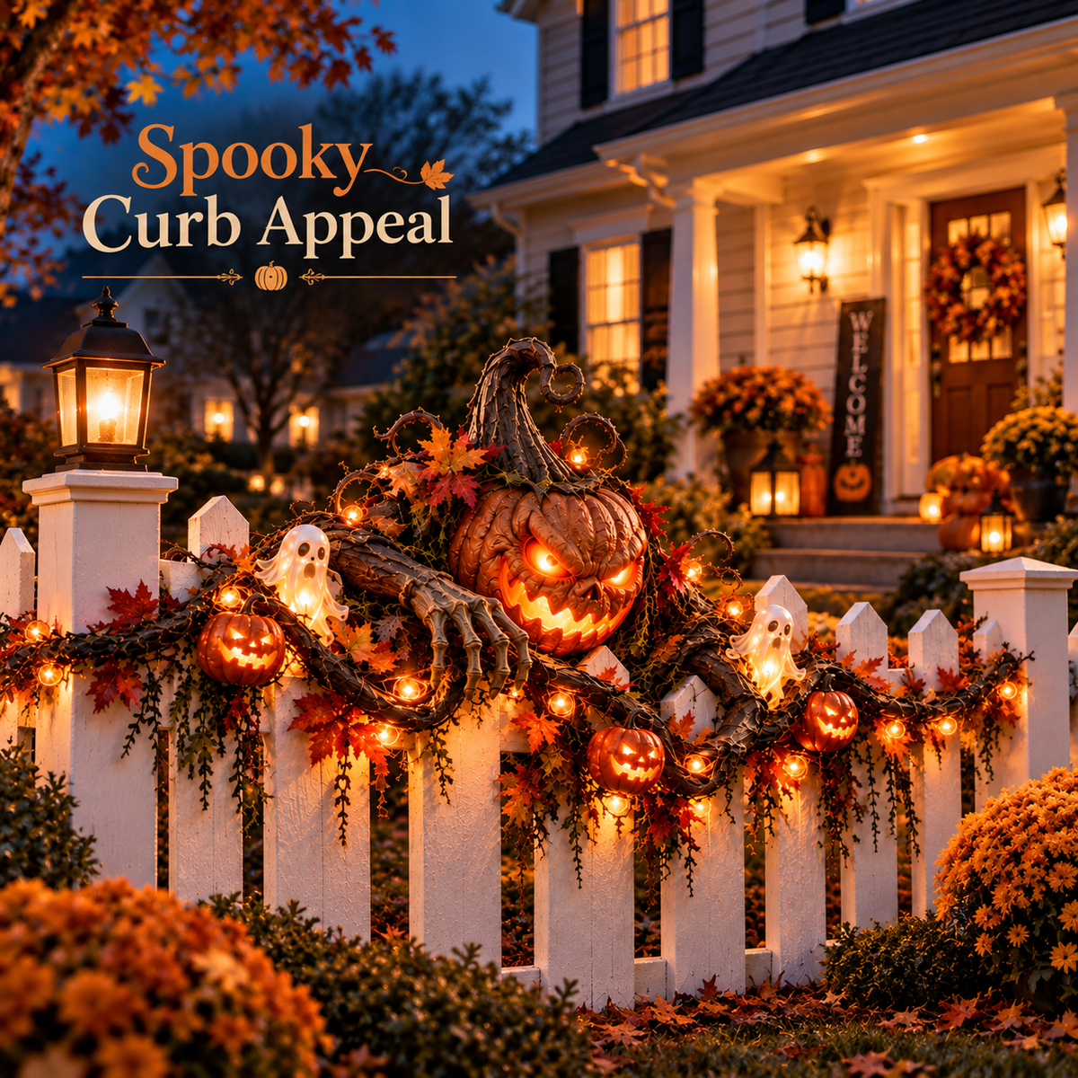 🎃 Halloween Hot Sale – Haunted Fence Crawlers™ Collection – 4 Glowing Characters That Bring Your Fence to Life